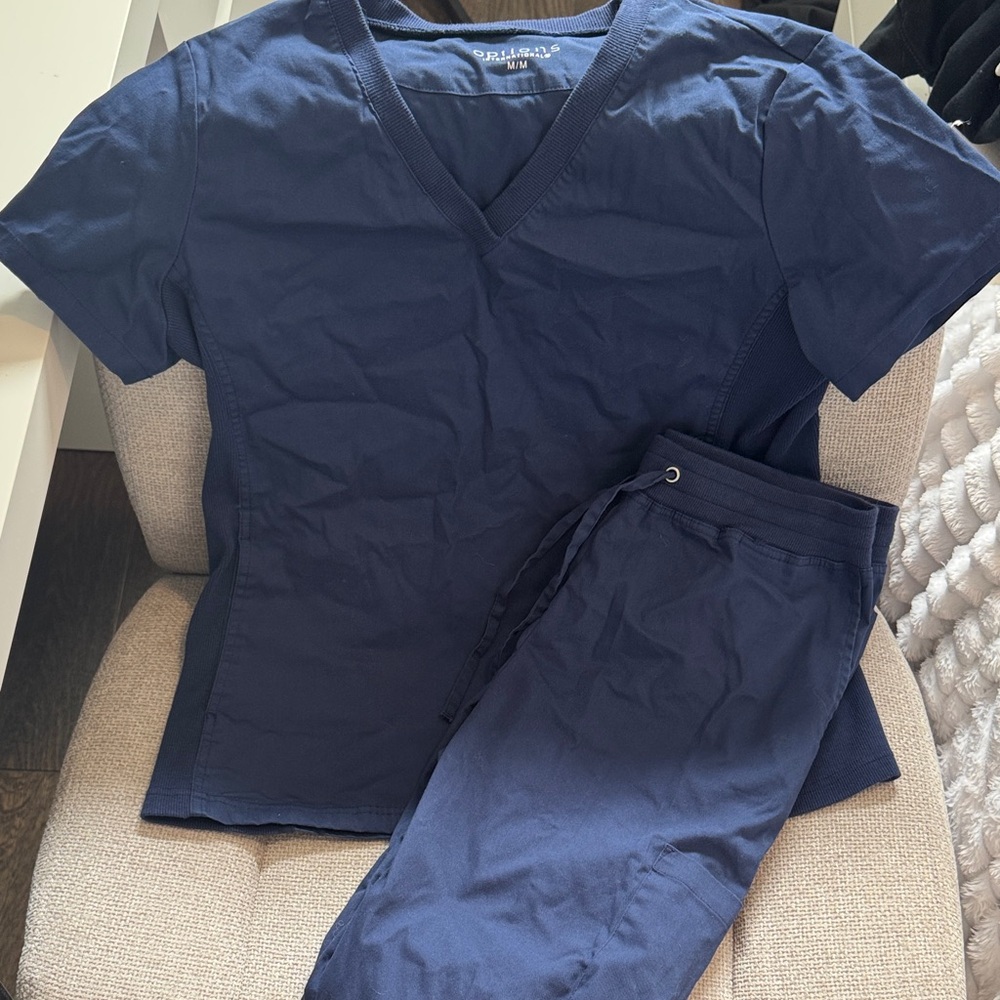 Navy Blue Scrub Set